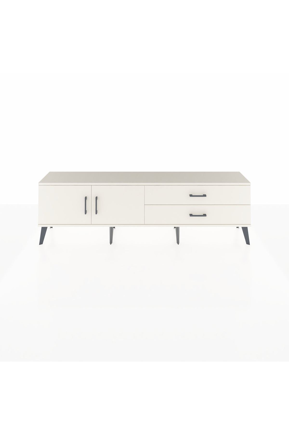Arges TV Ünitesi Tek Raflı 2 Çekmeceli 2 Kapaklı 176x30x51 Aytaşı-Aytaşı/Aytaşı