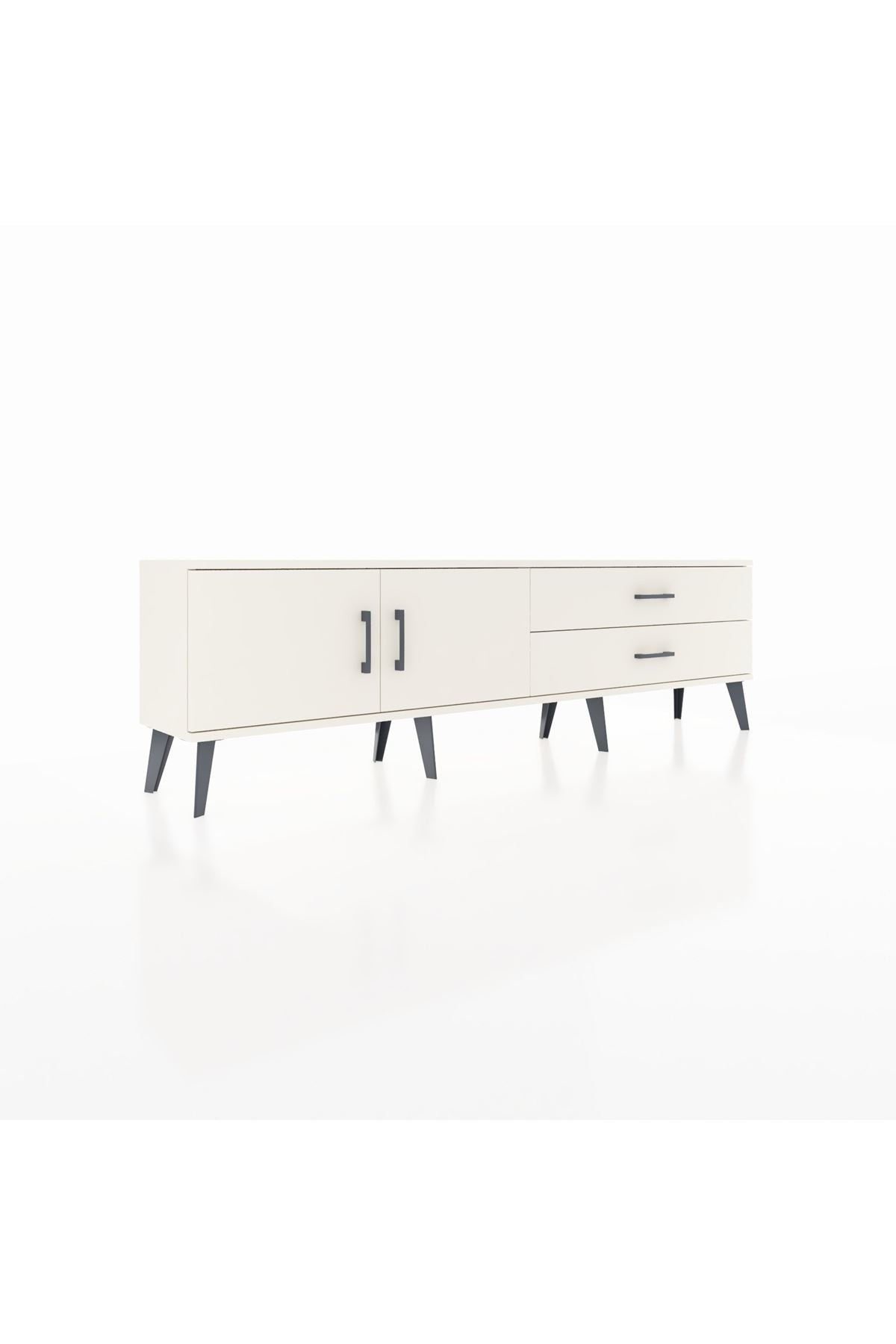 Arges TV Ünitesi Tek Raflı 2 Çekmeceli 2 Kapaklı 176x30x51 Aytaşı-Aytaşı/Aytaşı