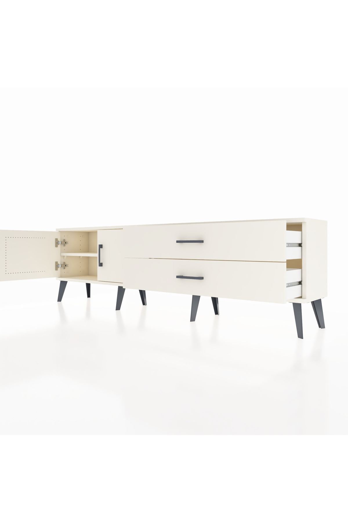 Arges TV Ünitesi Tek Raflı 2 Çekmeceli 2 Kapaklı 176x30x51 Aytaşı-Aytaşı/Aytaşı