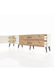 Arges TV Ünitesi Tek Raflı 2 Çekmeceli 2 Kapaklı 176x30x51 Aytaşı-Aytaşı/Çam