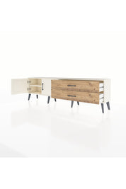 Arges TV Ünitesi Tek Raflı 2 Çekmeceli 2 Kapaklı 176x30x51 Aytaşı-Aytaşı/Çam