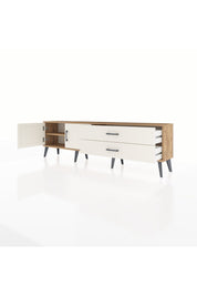 Arges TV Ünitesi Tek Raflı 2 Çekmeceli 2 Kapaklı 176x30x51 Çam-Aytaşı/Aytaşı