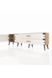 Arges TV Ünitesi Tek Raflı 2 Çekmeceli 2 Kapaklı 176x30x51 Çam-Aytaşı/Aytaşı