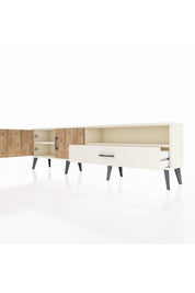 Arges TV Ünitesi 2 Raflı Tek Çekmeceli 2 Kapaklı 176x30x51 Aytaşı-Çam/Aytaşı