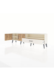 Arges TV Ünitesi 2 Raflı Tek Çekmeceli 2 Kapaklı 176x30x51 Aytaşı-Çam/Aytaşı