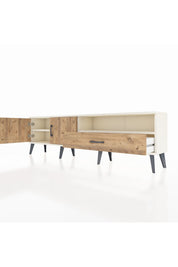 Arges TV Ünitesi 2 Raflı Tek Çekmeceli 2 Kapaklı 176x30x51 Aytaşı-Çam/Çam