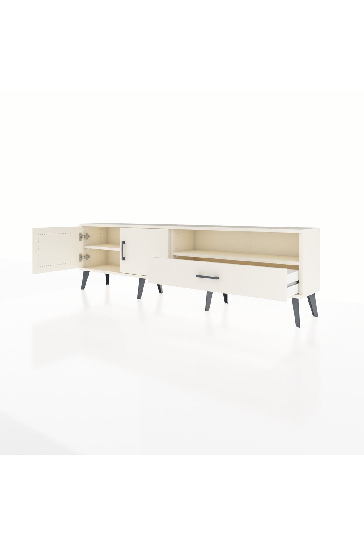 Arges TV Ünitesi 2 Raflı Tek Çekmeceli 2 Kapaklı 176x30x51 Aytaşı-Aytaşı/Aytaşı