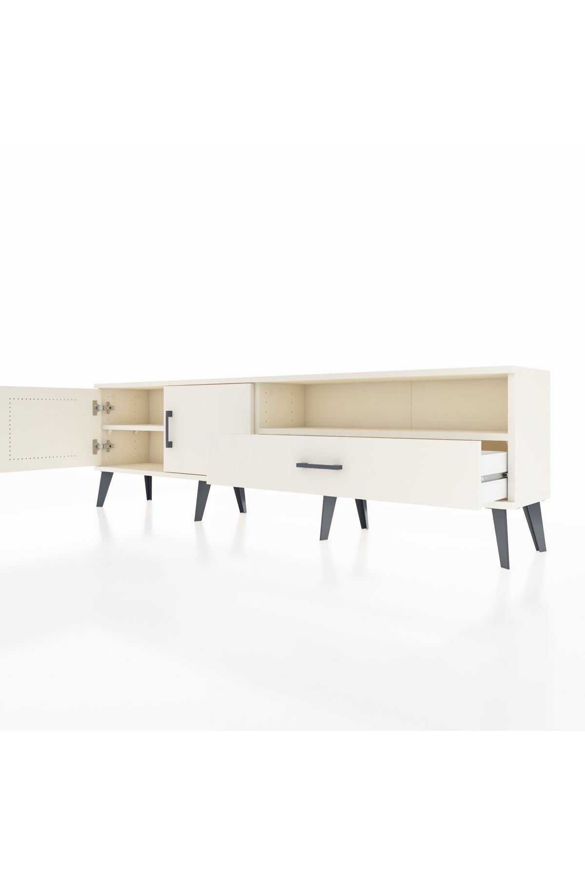 Arges TV Ünitesi 2 Raflı Tek Çekmeceli 2 Kapaklı 176x30x51 Aytaşı-Aytaşı/Aytaşı