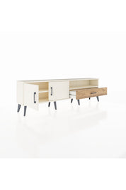 Arges TV Ünitesi 2 Raflı Tek Çekmeceli 2 Kapaklı 176x30x51 Aytaşı-Aytaşı/Çam