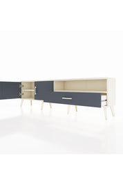 Arges TV Ünitesi 2 Raflı Tek Çekmeceli 2 Kapaklı 176x30x51 Aytaşı-Antrasit/Antrasit