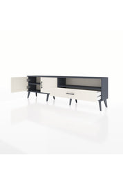 Arges TV Ünitesi 2 Raflı Tek Çekmeceli 2 Kapaklı 176x30x51 Antrasit-Aytaşı/Aytaşı