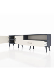 Arges TV Ünitesi 2 Raflı Tek Çekmeceli 2 Kapaklı 176x30x51 Antrasit-Aytaşı/Aytaşı