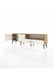 Arges TV Ünitesi 2 Raflı Tek Çekmeceli 2 Kapaklı 176x30x51 Çam-Aytaşı/Aytaşı