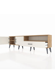 Arges TV Ünitesi 2 Raflı Tek Çekmeceli 2 Kapaklı 176x30x51 Çam-Aytaşı/Aytaşı