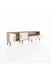 Arges TV Ünitesi 2 Raflı Tek Çekmeceli 2 Kapaklı 176x30x51 Çam-Aytaşı/Aytaşı