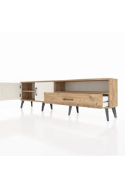 Arges TV Ünitesi 2 Raflı Tek Çekmeceli 2 Kapaklı 176x30x51 Çam-Aytaşı/Çam