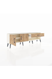 Arges TV Ünitesi Tek Raflı Tek Çekmeceli 2 Kapaklı 176x30x51 Aytaşı-Çam/Çam