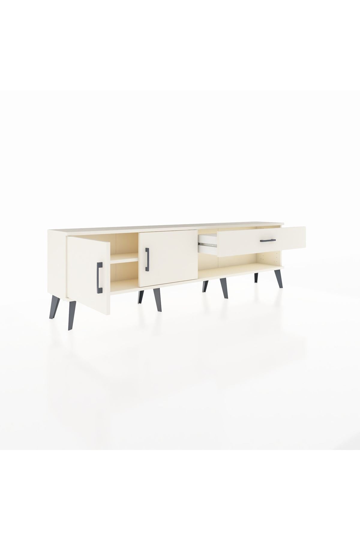Arges TV Ünitesi Tek Raflı Tek Çekmeceli 2 Kapaklı 176x30x51 Aytaşı-Aytaşı/Aytaşı