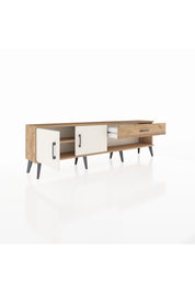 Arges TV Ünitesi Tek Raflı Tek Çekmeceli 2 Kapaklı 176x30x51 Çam-Aytaşı/Çam
