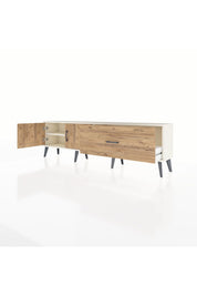 Arges TV Ünitesi Tek Raflı Tek Çekmeceli 2 Kapaklı 176x30x51 Aytaşı-Çam/Çam