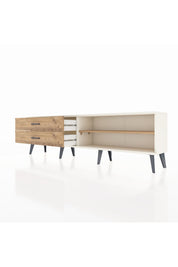 Arges TV Ünitesi Tek Raflı 2 Çekmeceli  176x30x51 Aytaşı-Çam/Çam