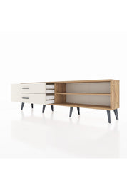 Arges TV Ünitesi Tek Raflı 2 Çekmeceli  176x30x51 Çam-Çam/Aytaşı
