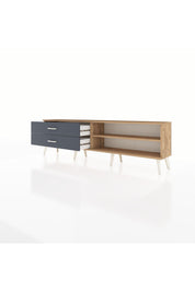 Arges TV Ünitesi Tek Raflı 2 Çekmeceli  176x30x51 Çam-Çam/Antrasit