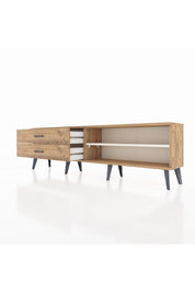 Arges TV Ünitesi Tek Raflı 2 Çekmeceli  176x30x51 Çam-Aytaşı/Çam