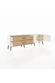 Arges TV Ünitesi Tek Raflı 2 Çekmeceli 2 Kapaklı 176x30x51 Aytaşı-Aytaşı/Çam