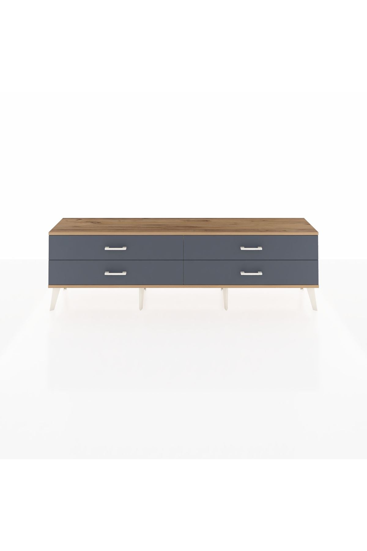 Arges TV Ünitesi 4 Çekmeceli  176x30x51 Aytaşı-Çam/Antrasit
