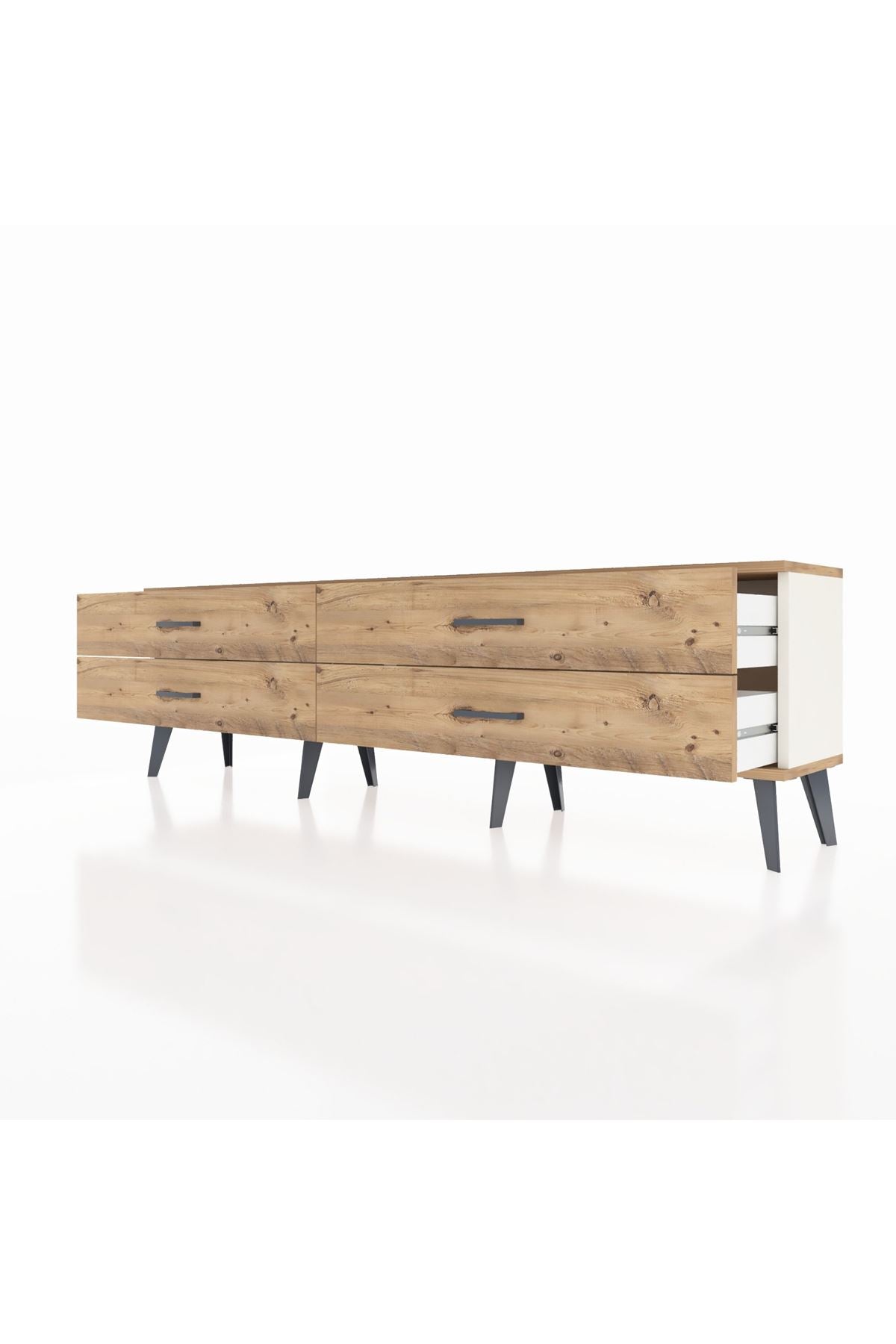 Arges TV Ünitesi 4 Çekmeceli  176x30x51 Aytaşı-Çam/Çam