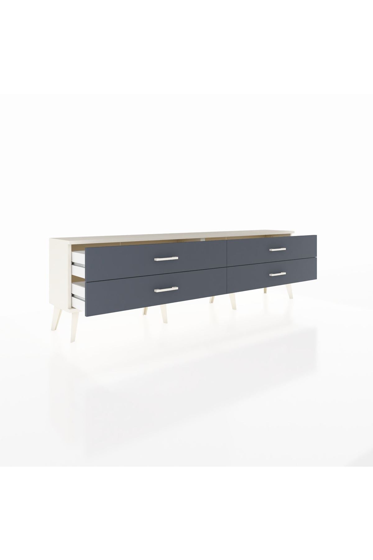 Arges TV Ünitesi 4 Çekmeceli  176x30x51 Aytaşı-Aytaşı/Antrasit