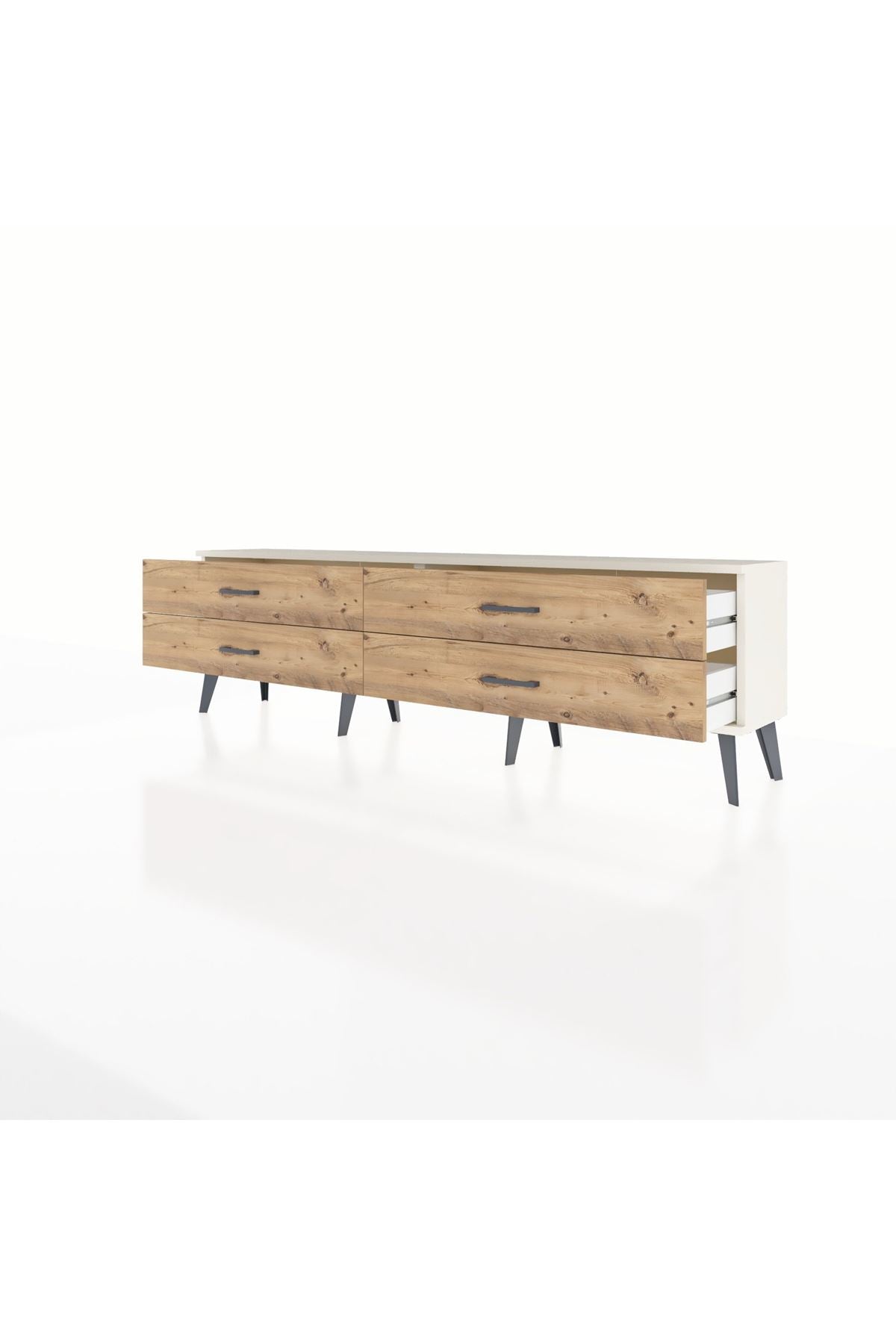 Arges TV Ünitesi 4 Çekmeceli  176x30x51 Aytaşı-Aytaşı/Çam