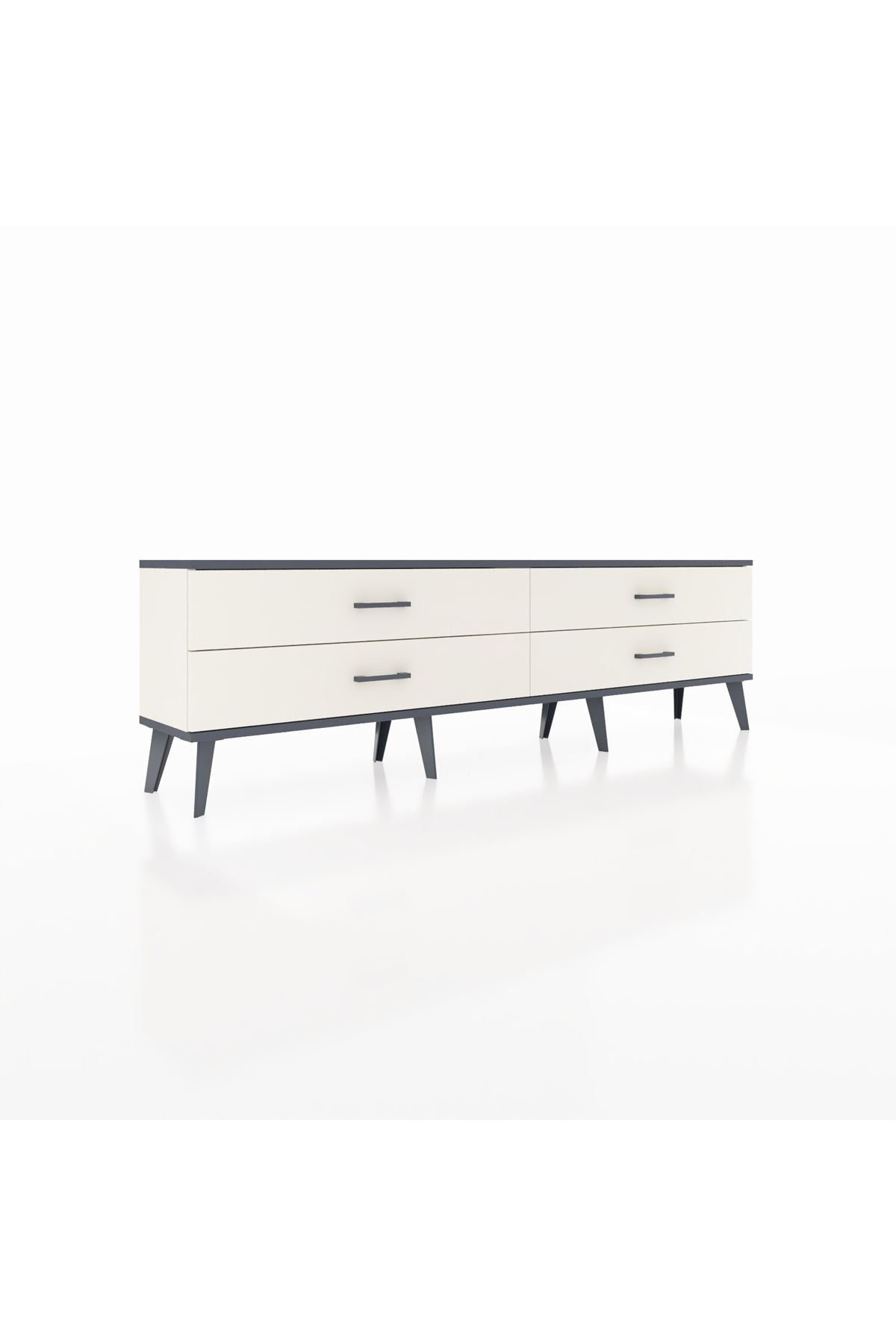 Arges TV Ünitesi 4 Çekmeceli  176x30x51 Aytaşı-Antrasit/Aytaşı