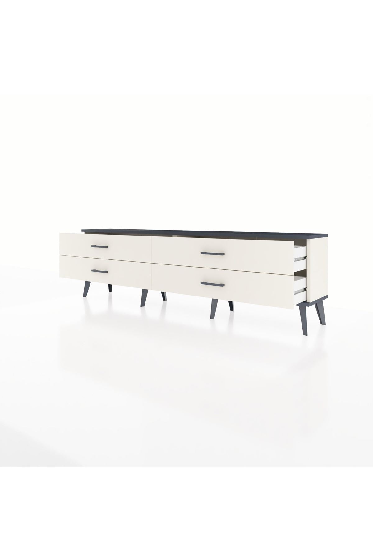 Arges TV Ünitesi 4 Çekmeceli  176x30x51 Aytaşı-Antrasit/Aytaşı