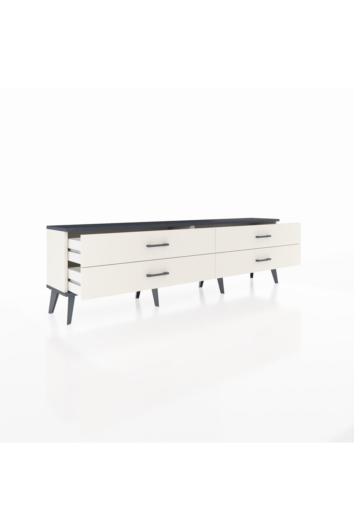 Arges TV Ünitesi 4 Çekmeceli  176x30x51 Aytaşı-Antrasit/Aytaşı