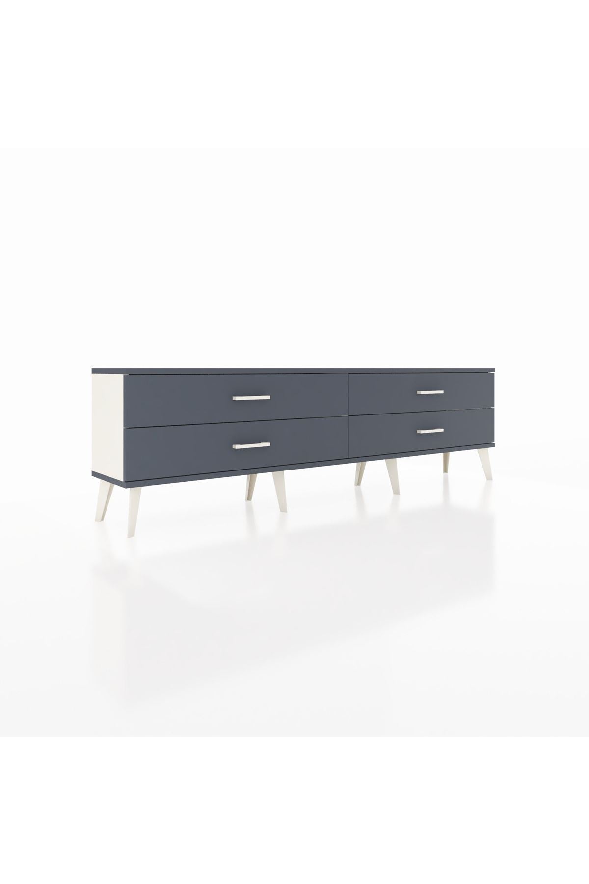 Arges TV Ünitesi 4 Çekmeceli  176x30x51 Aytaşı-Antrasit/Antrasit