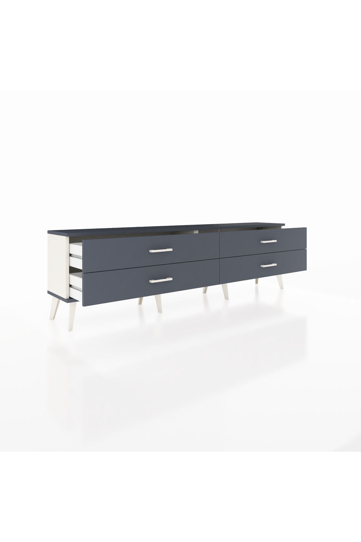 Arges TV Ünitesi 4 Çekmeceli  176x30x51 Aytaşı-Antrasit/Antrasit