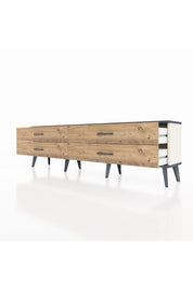 Arges TV Ünitesi 4 Çekmeceli  176x30x51 Aytaşı-Antrasit/Çam
