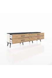Arges TV Ünitesi 4 Çekmeceli  176x30x51 Aytaşı-Antrasit/Çam