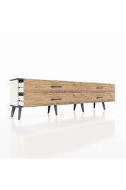 Arges TV Ünitesi 4 Çekmeceli  176x30x51 Aytaşı-Antrasit/Çam