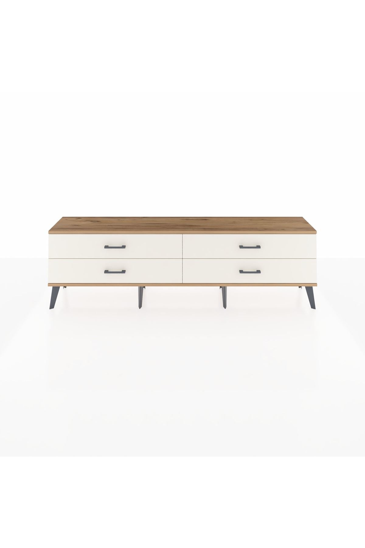 Arges TV Ünitesi 4 Çekmeceli  176x30x51 Antrasit-Çam/Aytaşı