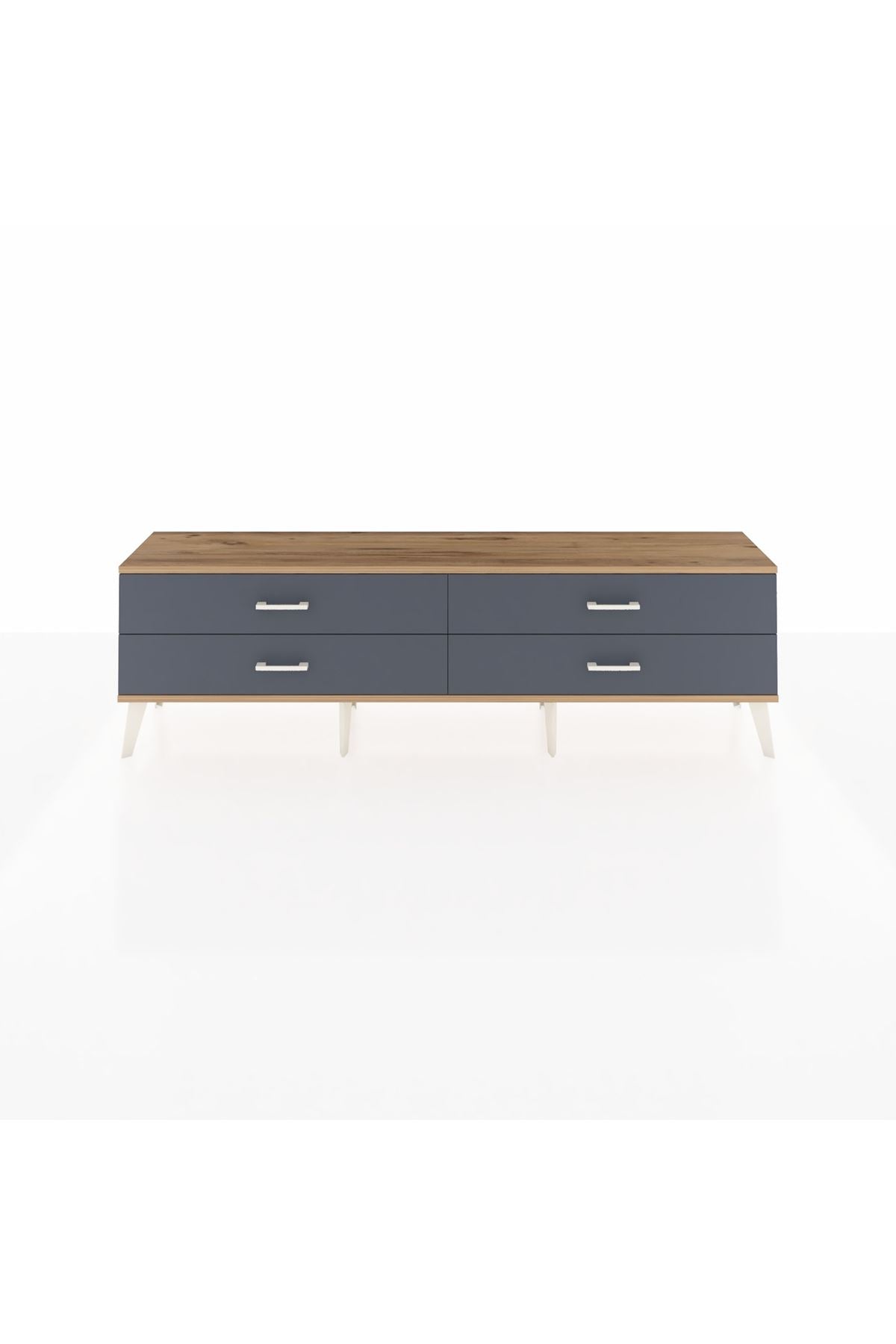 Arges TV Ünitesi 4 Çekmeceli  176x30x51 Antrasit-Çam/Antrasit