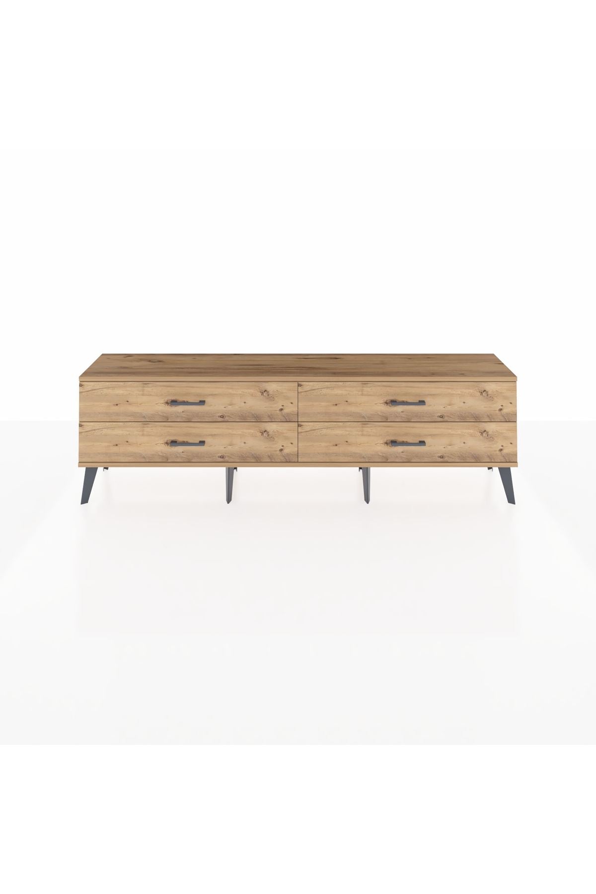 Arges TV Ünitesi 4 Çekmeceli  176x30x51 Antrasit-Çam/Çam