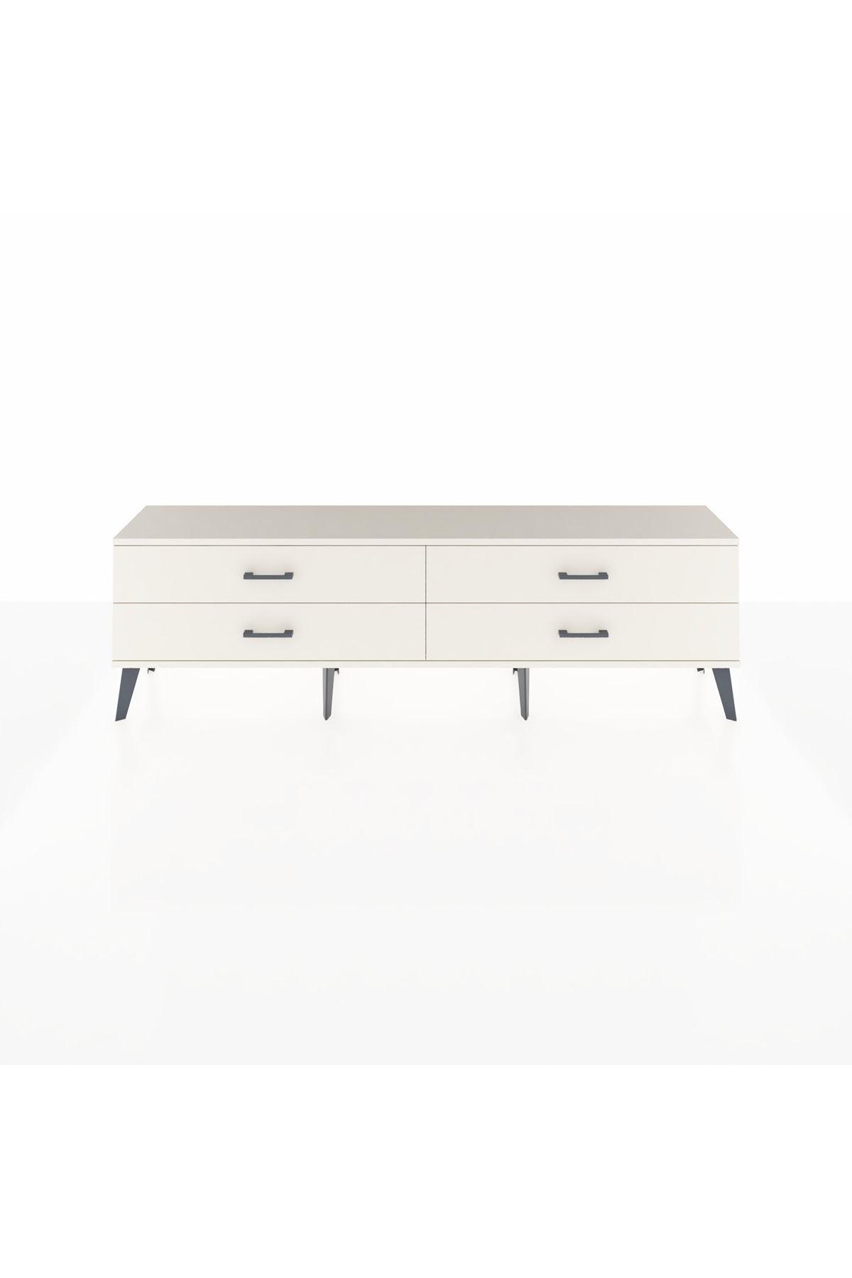 Arges TV Ünitesi 4 Çekmeceli  176x30x51 Antrasit-Aytaşı/Aytaşı