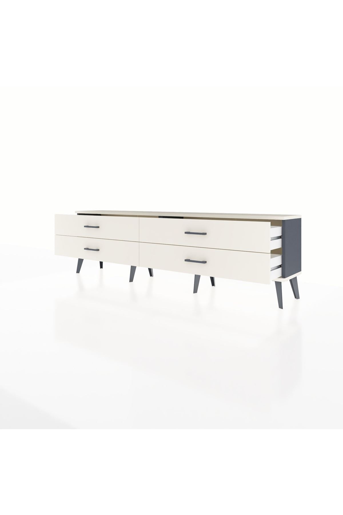 Arges TV Ünitesi 4 Çekmeceli  176x30x51 Antrasit-Aytaşı/Aytaşı