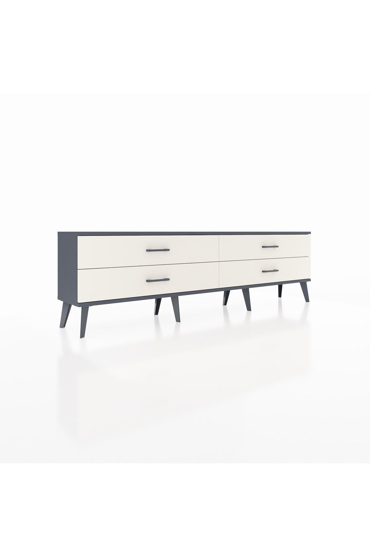 Arges TV Ünitesi 4 Çekmeceli  176x30x51 Antrasit-Antrasit/Aytaşı
