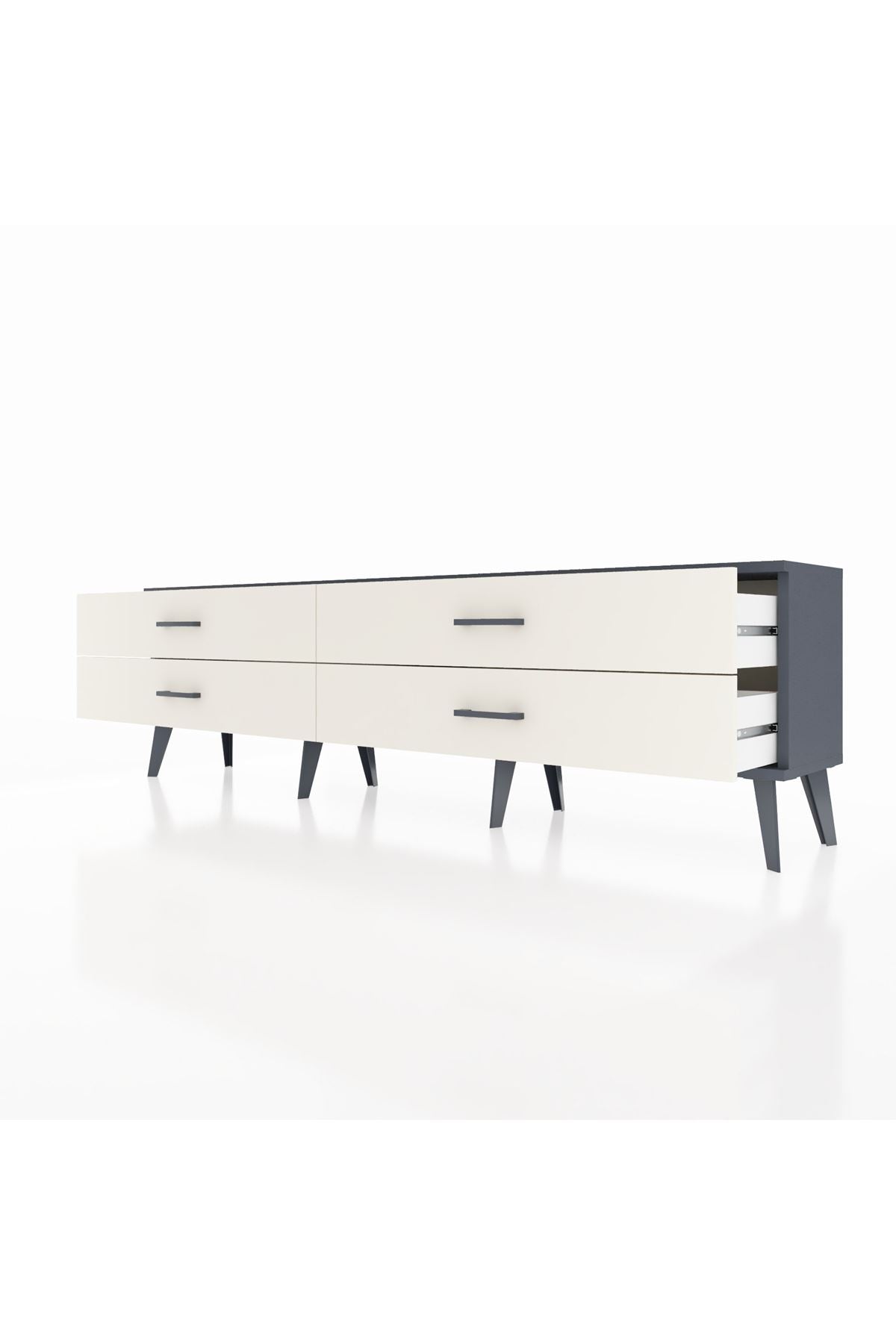 Arges TV Ünitesi 4 Çekmeceli  176x30x51 Antrasit-Antrasit/Aytaşı