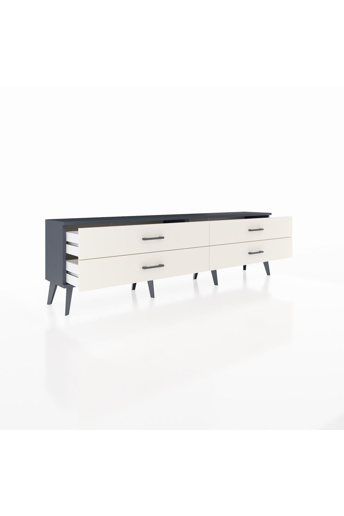 Arges TV Ünitesi 4 Çekmeceli  176x30x51 Antrasit-Antrasit/Aytaşı