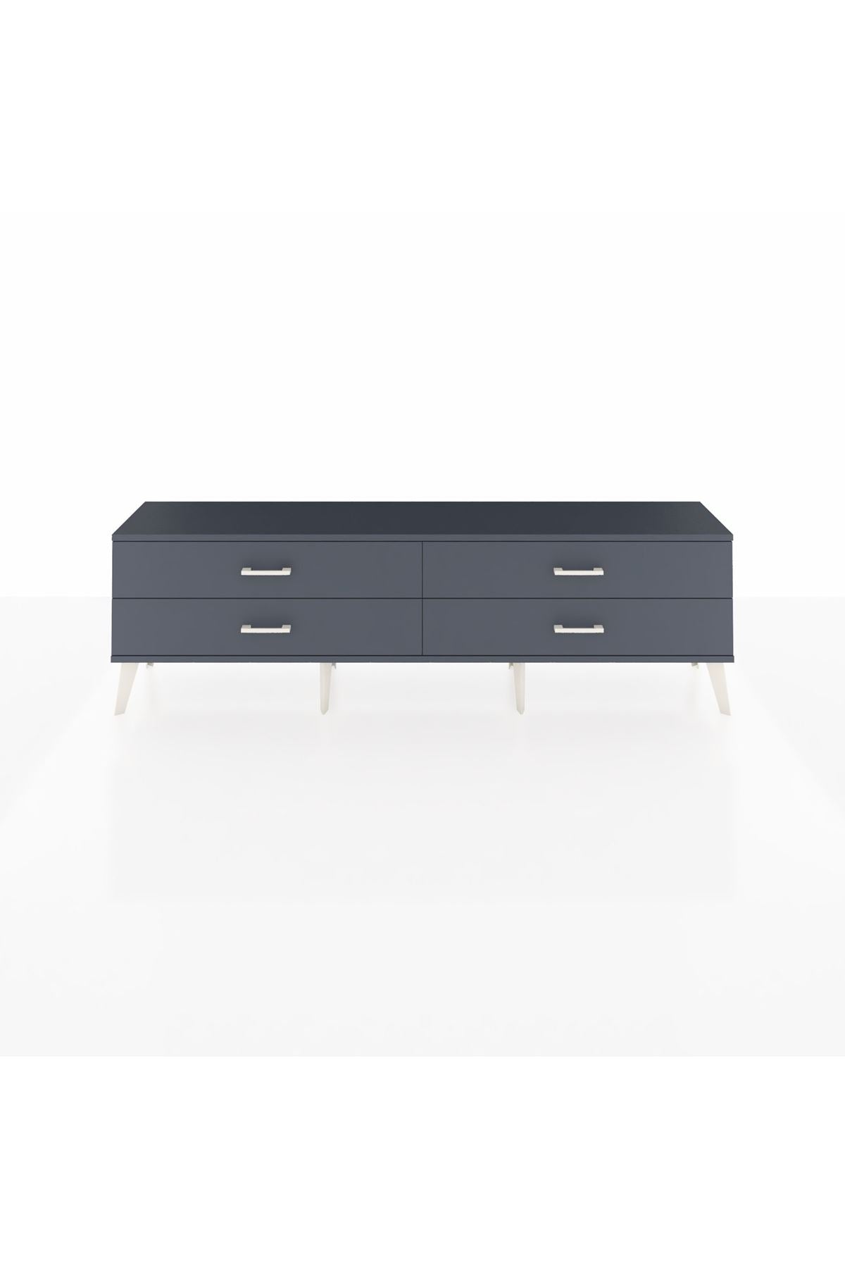 Arges TV Ünitesi 4 Çekmeceli  176x30x51 Antrasit-Antrasit/Antrasit